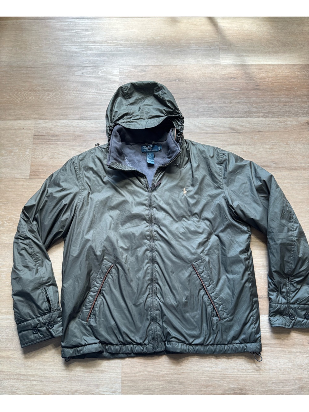 Polo by Ralph Lauren Olive Green Hooded Raincoat